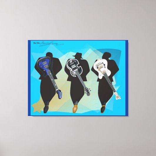 Der dreistöckige Canvas Print-Blue-Hintergrund Leinwanddruck (Vorderseite)