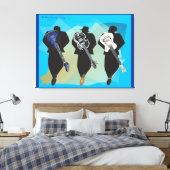 Der dreistöckige Canvas Print-Blue-Hintergrund Leinwanddruck (Insitu (Schlafzimmer))