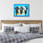 Der dreistöckige Canvas Print-Blue-Hintergrund Leinwanddruck (Insitu (Schlafzimmer))