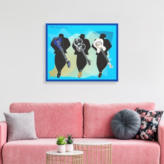 Der dreistöckige Canvas Print-Blue-Hintergrund Leinwanddruck (Insitu (Wohnzimmer))
