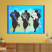 Der dreistöckige Lila Leinwand (Insitu (Wohnzimmer))