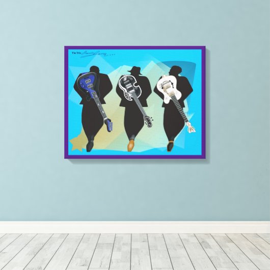 Der dreistöckige Lila Leinwand (Insitu (Holzboden))