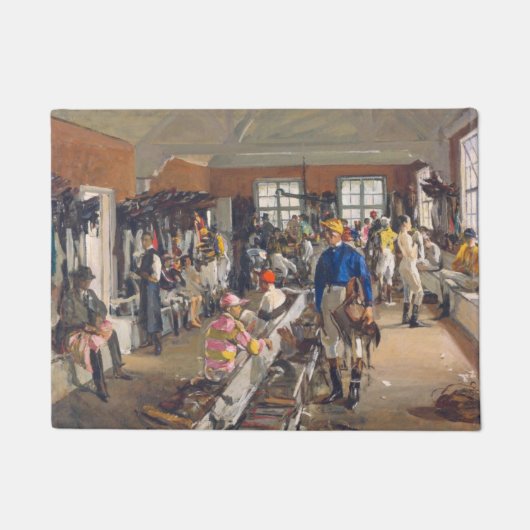 Der Dressing-Room von Jockeys in der Ascot-Rennbah Fußmatte (Vorderseite)