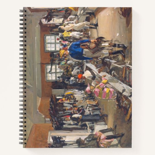 Der Dressing-Room von Jockeys in der Ascot-Rennbah Notizblock (Vorderseite)