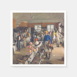 Der Dressing-Room von Jockeys in der Ascot-Rennbah Serviette