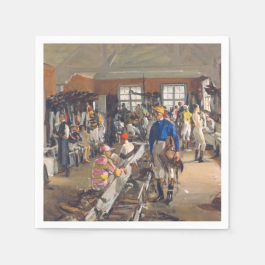 Der Dressing-Room von Jockeys in der Ascot-Rennbah Serviette (Vorderseite)