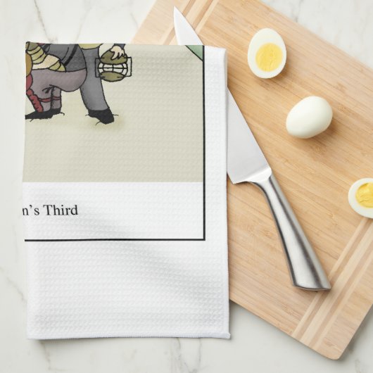 Der dritte Cartoon des Beethovens Geschirrtuch (Viertel Falte)