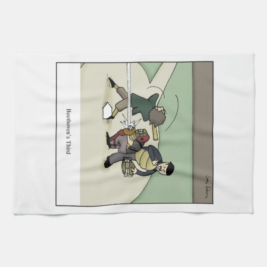 Der dritte Cartoon des Beethovens Geschirrtuch (Horizontal)