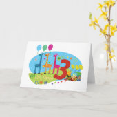 Der dritte Geburtstag Karte (Gelbe Blume)