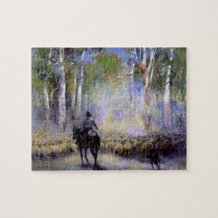 Der Drover 1912 Walter Withers Australischer Cowbo Puzzle