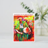 DER DRUMMER MAN 2, DER AUF EINEN AFRIKANISCHEN SCH POSTKARTE (Stehend Vorderseite)