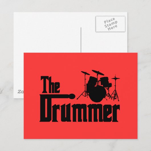 Der Drummer Postkarte (Vorne/Hinten)