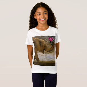 Der Dschungel-Elefant-T-Shirt des Mädchens T-Shirt