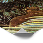 Der Dschungel mit dem Löwen von Henri Rousseau Poster (Ecke)