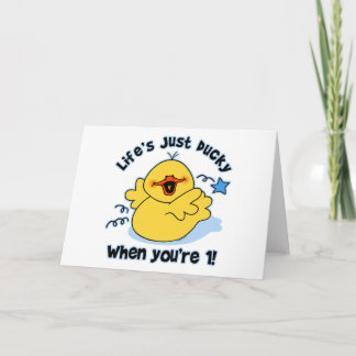 Der Ducky 1. Geburtstag des Lebens Karte