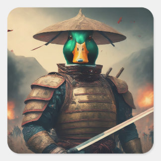 Der Ducky Verteidiger Quadratischer Aufkleber