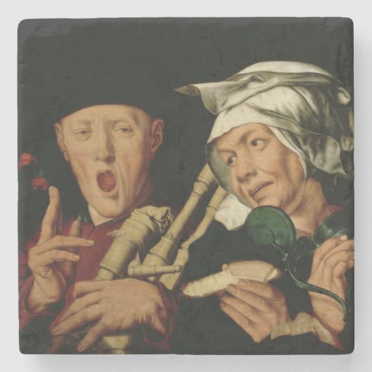 Der Dudelsackspieler Steinuntersetzer (Vorderseite)