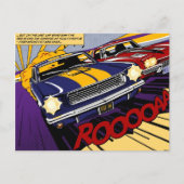 Der Duel: Mustang vs. Corvette Postkarte (Vorderseite)