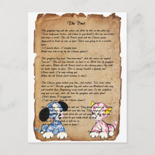 Der Duell von Eugene Field Postcard Postkarte