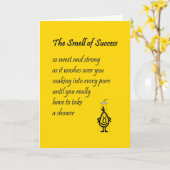 Der Duft des Erfolgs - lustige Glückwunschgedicht Karte (Gelbe Blume)