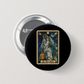 Der dumme Moon Werewolf (der Dumme) Halloween-Taro Button (Vorne & Hinten)