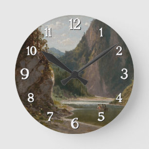 Der Dunajec im Pieniny-Gebirge Runde Wanduhr