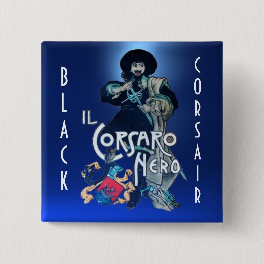 Der dunkelblaue Schmuck von BLACK CORSAIR Button (Vorderseite)
