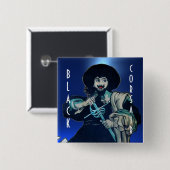 Der dunkelblaue Schmuck von BLACK CORSAIR Button (Vorne & Hinten)