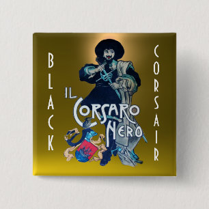 Der dunkelgelbe Edelstein der SCHWARZEN CORSAIR Button