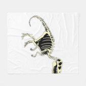 Der dunkle Cartoon Dinosaur Skeleton Fleecedecke (Vorderseite (Horizontal))