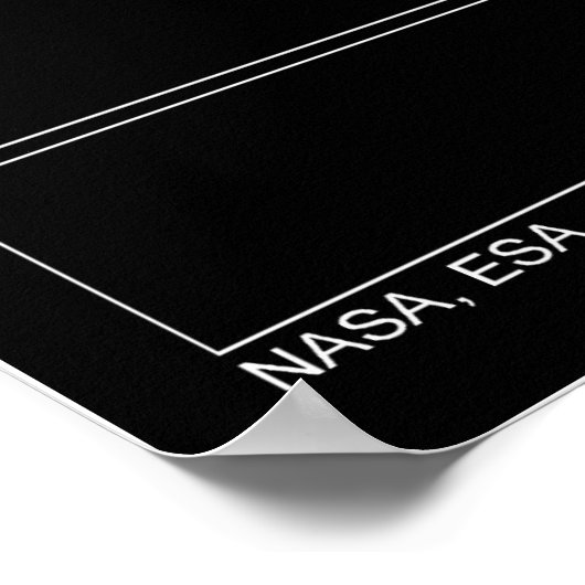 Der dunkle Fleck auf dem Planeten Uranus vom Hubbl Poster (Ecke)