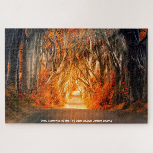 Der Dunkle hat Antrim Irland abgesichert. Jigsaw P Puzzle