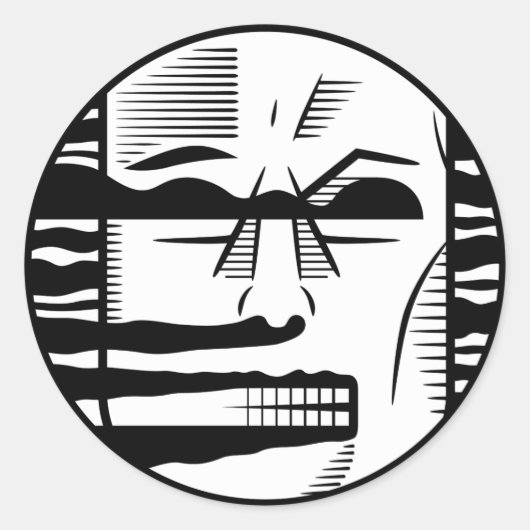 Der dunkle Mann Runder Aufkleber (Vorderseite)