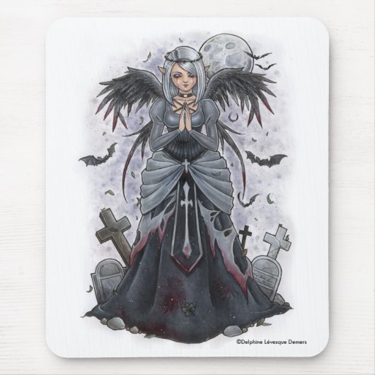 Der dunkle Priesterin-Engel Mousepad (Vorne)