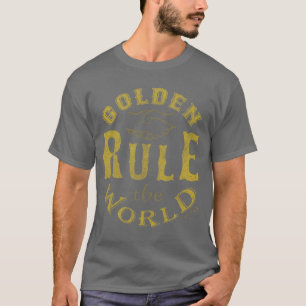 Der dunkle T - Shirt-Vintage goldene Regel der T-Shirt