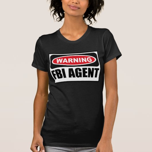 Der dunkle T - Shirt warnender FBI-AGENT Frauen (Vorderseite)