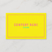 Der dünne, rosa Rand, gelb Visitenkarte (Vorderseite)