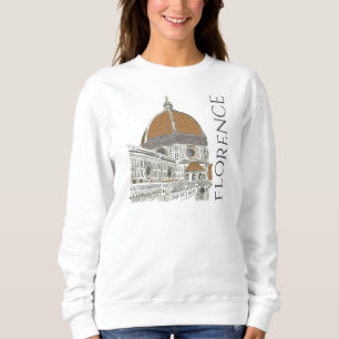 Der Duomo Florenz Italien Pen und Tinte Gezeichnet Sweatshirt