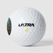 Der durch Kaffee angetriebene Rabe Golfball (Logo)