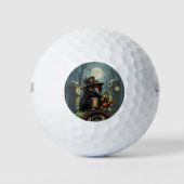 Der durch Kaffee angetriebene Rabe Golfball (Vorderseite)