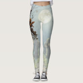 Der durch Kaffee angetriebene Rabe Leggings (Vorderseite)
