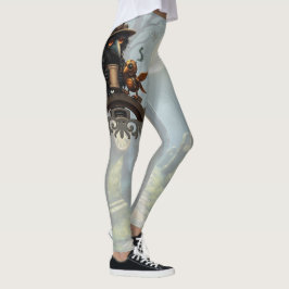 Der durch Kaffee angetriebene Rabe Leggings