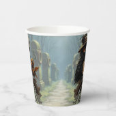 Der durch Kaffee angetriebene Rabe Pappbecher (Links)