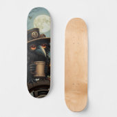 Der durch Kaffee angetriebene Rabe Skateboard (Vorderseite)