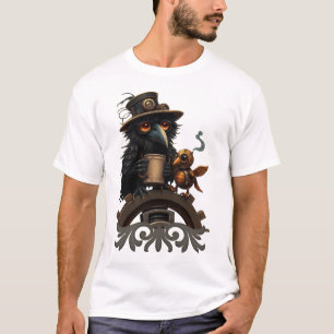 Der durch Kaffee angetriebene Rabe T-Shirt