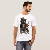 Der durch Kaffee angetriebene Rabe T-Shirt (Vorne ganz)