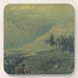 Der Durchgang der Anden im Jahre 1817 (Öl auf Getränkeuntersetzer