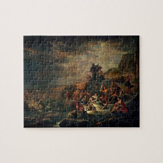Der Durchgang des roten Meeres (Öl auf Leinwand) Puzzle (Horizontal)