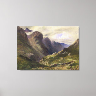 Der Durchlauf von Glencoe, 1852 (w/c) Leinwanddruck