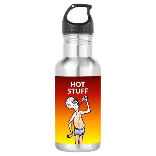 Der durstige Mann Edelstahlflasche (Vorderseite)